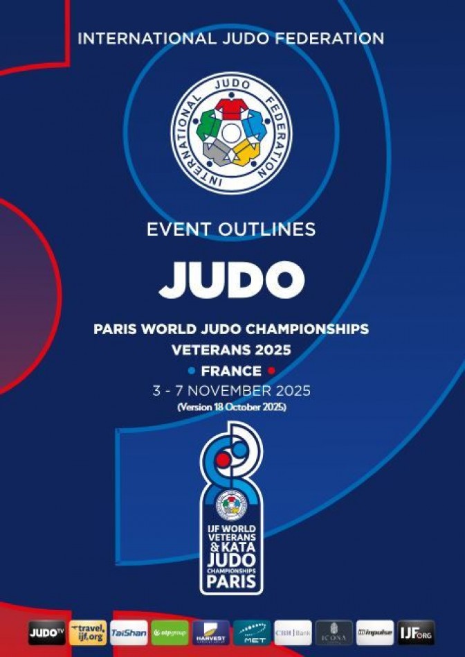 Image de l'actu 'Championnats du monde Vétérans à l'Institut National de Judo à Paris du 3 au 7 novembre 2025'
